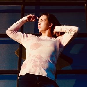 Peachy Clouds handmade long sleeve shirt